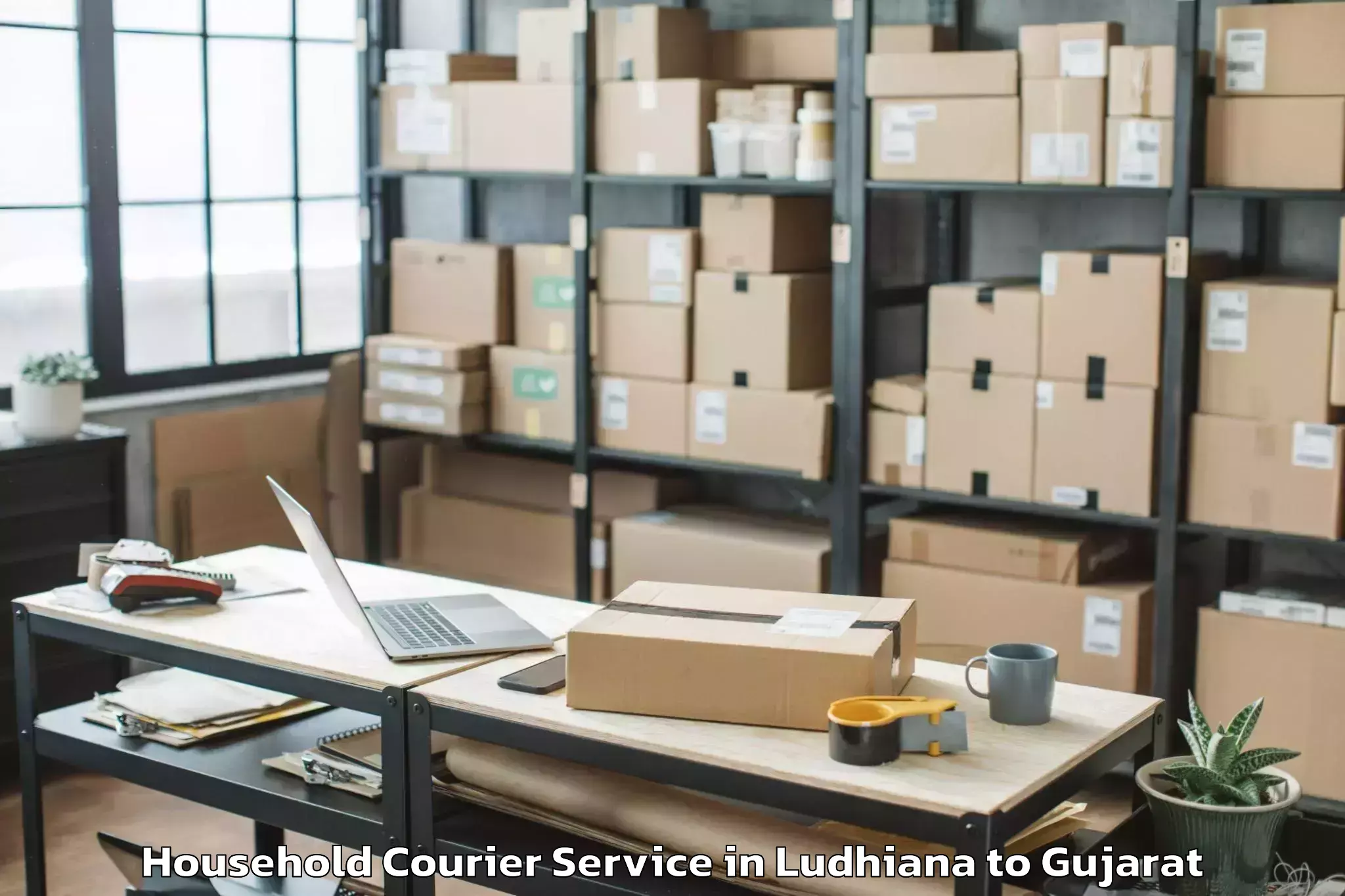 Trusted Ludhiana to Santalpur Household Courier